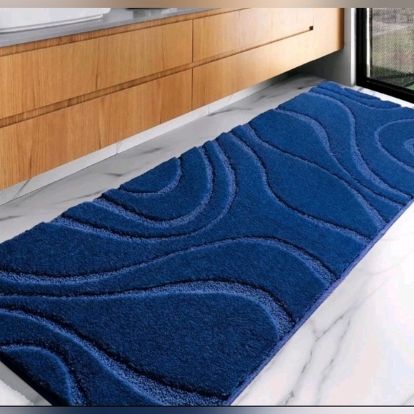 DEXDE Bathroom Rug Runner 24" X 72" Color Blue - Picture 1 of 3